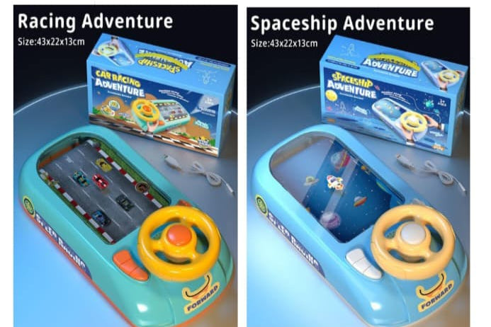 Kids Steering Wheel Adventure Game :Racing Spaceship Edition