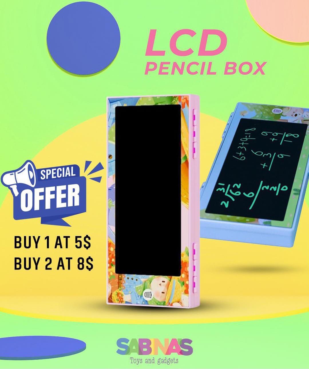 Lcd pencil case