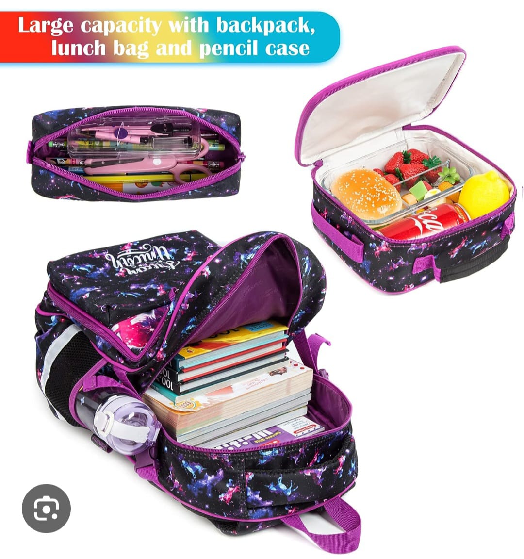 Unicorn Dreams – Jasmine Star 3 Pieces School Set