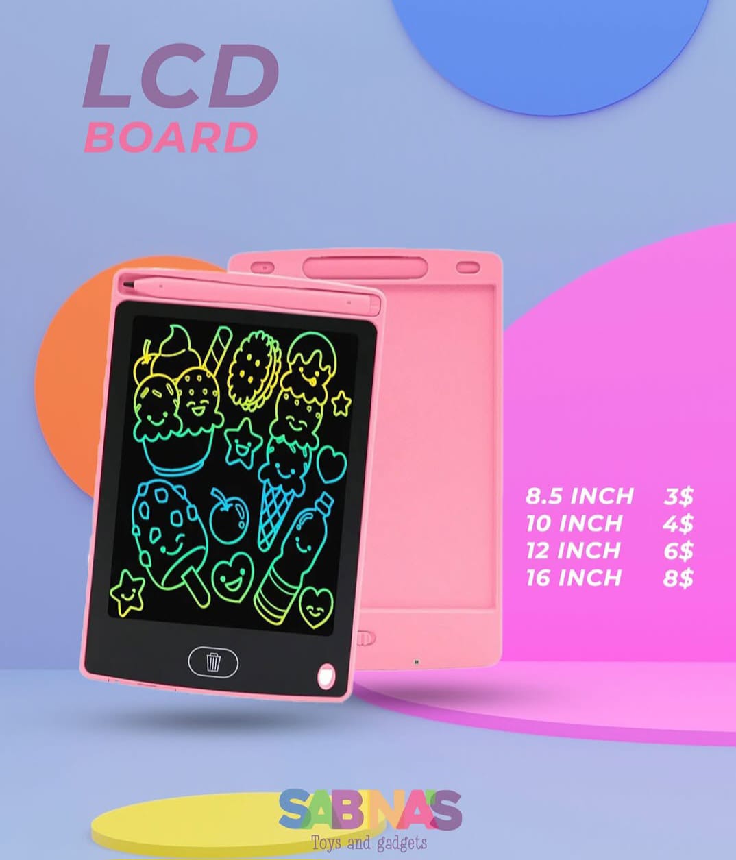 Lcd writing tablet
