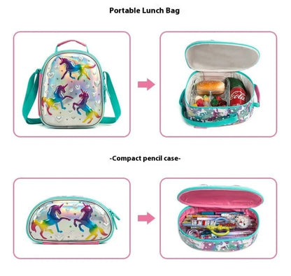 Girls' Unicorn Sequin School Backpack Set of 3 Pieces