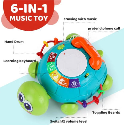 6-in-1 Musical Turtle Toy Description