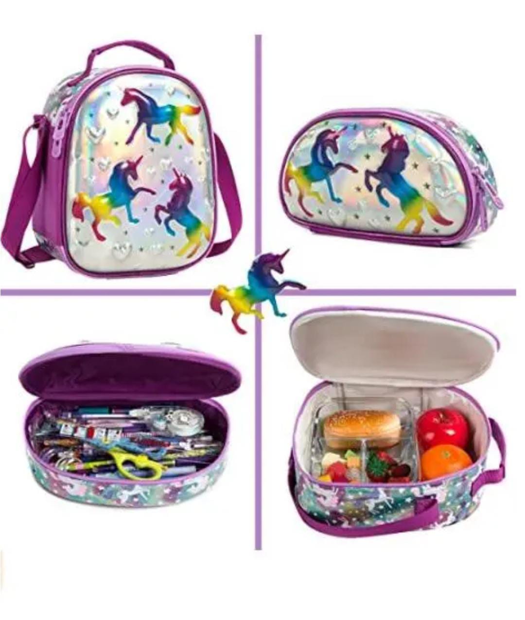 Girls' Unicorn Sequin School Backpack Set of 3 Pieces